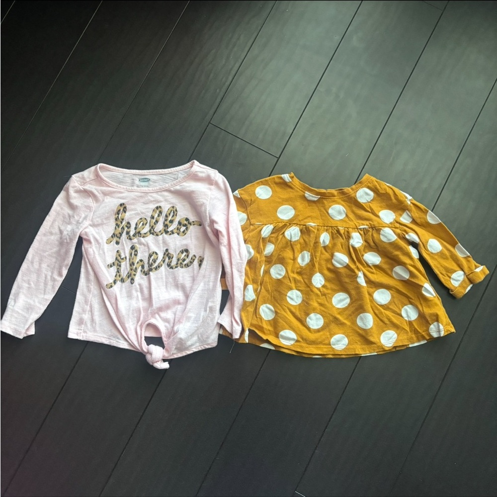 Old Navy Pink and Mustard Baby Tops